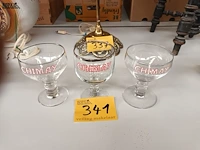 Lot 341 - bierglazen chimay. 3 stuks - afbeelding 1 van  4