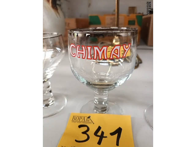 Lot 341 - bierglazen chimay. 3 stuks - afbeelding 3 van  4