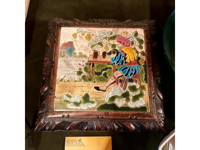 Lot 343 - onderzotter schotel emaux de longwy, cloisonné techniek - afbeelding 2 van  3