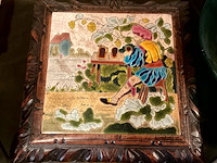 Lot 343 - onderzotter schotel emaux de longwy, cloisonné techniek - afbeelding 2 van  3