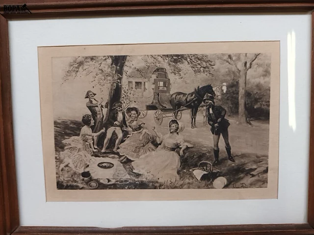 Lot 348 - kader picknick in het bos - afbeelding 2 van  4