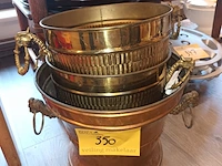 Lot 350 - koperen cache-pot. 3 stuks - afbeelding 1 van  3