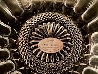 Lot 352 - zware kristallen kommen met boord in metaal goudkleur, desig - afbeelding 3 van  5