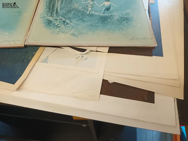 Lot 353 - schilderijen en tekeningen. 25 stuks - afbeelding 3 van  6