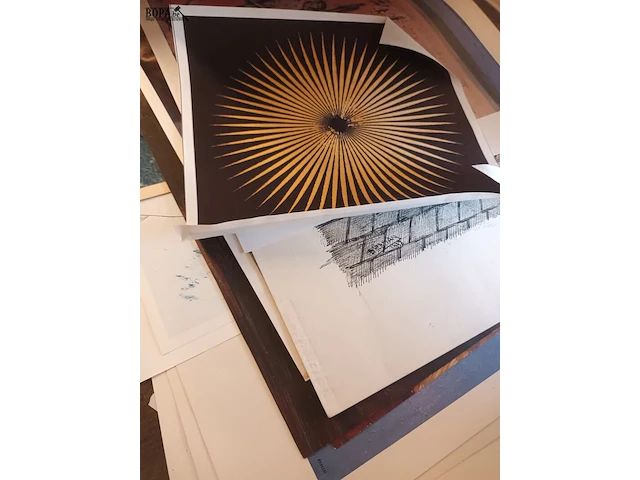 Lot 353 - schilderijen en tekeningen. 25 stuks - afbeelding 4 van  6