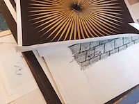 Lot 353 - schilderijen en tekeningen. 25 stuks - afbeelding 4 van  6