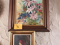 Lot 36 - schilderij. 2 stuks - afbeelding 1 van  3