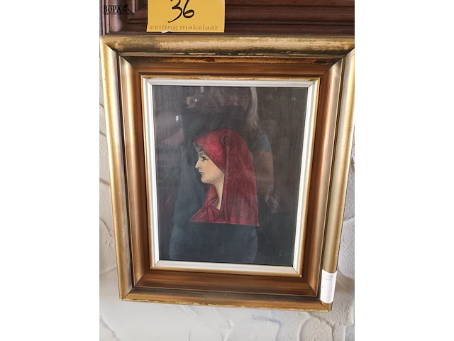 Lot 36 - schilderij. 2 stuks - afbeelding 3 van  3