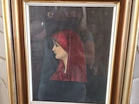 Lot 36 - schilderij. 2 stuks - afbeelding 3 van  3