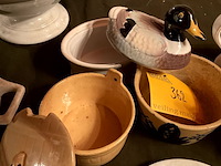 Lot 362 - vintage patepotten/eend met patepot, 3 stuks - afbeelding 2 van  2