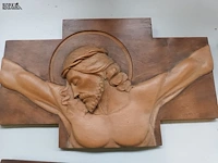 Lot 363 - devotie houtsnijwerk. 2 stuks - afbeelding 2 van  5