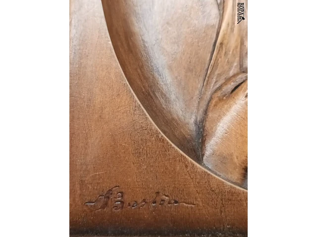Lot 363 - devotie houtsnijwerk. 2 stuks - afbeelding 5 van  5
