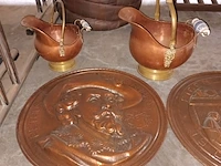 Lot 364 - decoratie in koper. 9 stuks - afbeelding 2 van  4