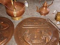 Lot 364 - decoratie in koper. 9 stuks - afbeelding 3 van  4