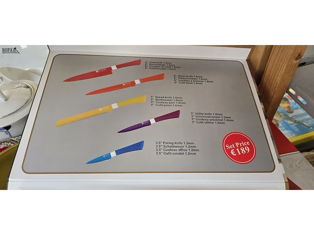 Lot 37 - messen dozen en blok 5 sets - afbeelding 8 van  10