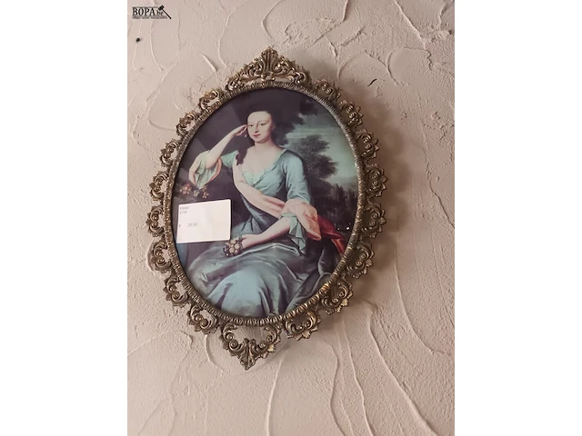 Lot 37 - prent in sierlijke lijst. 2 stuks - afbeelding 3 van  4