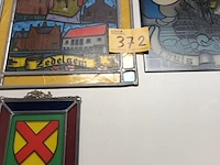 Lot 372 - glas in lood. 3 stuks - afbeelding 1 van  4