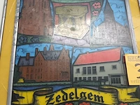 Lot 372 - glas in lood. 3 stuks - afbeelding 3 van  4