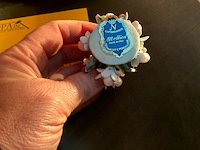 Lot 374 - porselein mandje/bloemstukje capodimonte, 2 stuks - afbeelding 3 van  4