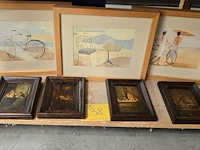 Lot 38 - set oude kadertjes en moderne kadertjes - afbeelding 1 van  5