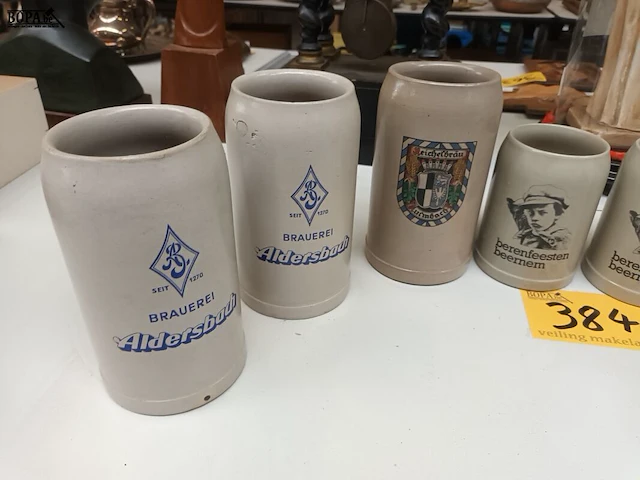 Lot 384 - bierpotten. 9 stuks - afbeelding 2 van  4
