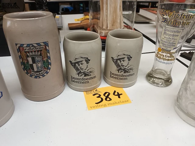 Lot 384 - bierpotten. 9 stuks - afbeelding 3 van  4