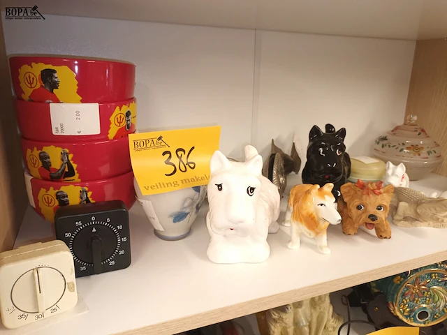 Lot 386 - decoratie en huisraad. 20 stuks - afbeelding 1 van  4