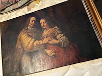 Lot 39 - kaders, 2 stuks met 2 houten omlijstingen, 4 stuks in totaal - afbeelding 4 van  4