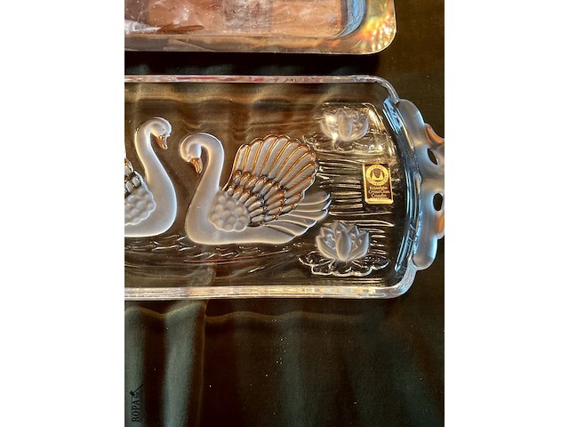 Lot 393 - verzilverde en kristallen schalen, 2 stuks - afbeelding 3 van  6