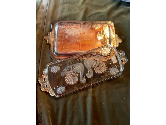 Lot 393 - verzilverde en kristallen schalen, 2 stuks - afbeelding 6 van  6