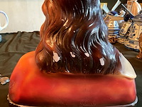 Lot 396 - religieus tinnen kruisbeeld/h.hartbeeld plaaster g. carli - afbeelding 6 van  6