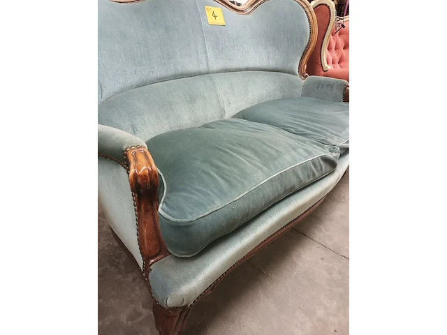 Lot 4 - antieke zetel - afbeelding 2 van  5