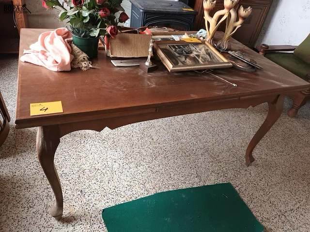 Lot 4 - houten tafel - afbeelding 1 van  3