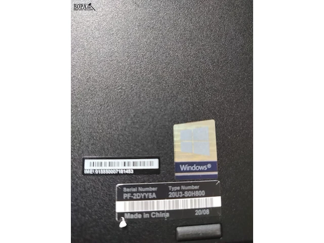 Lot 4 - lenovo thinkpad laptop (15,6 inch) - afbeelding 2 van  2