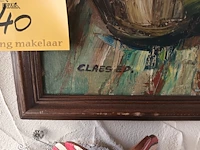 Lot 40 - schilderij met fazant - afbeelding 2 van  5