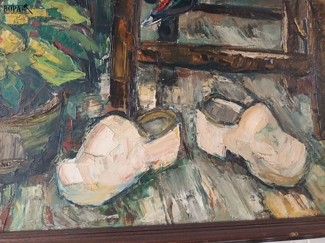 Lot 40 - schilderij met fazant - afbeelding 5 van  5