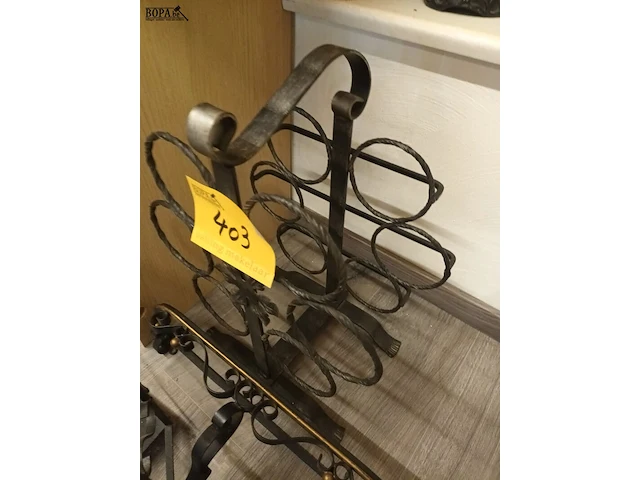 Lot 403 - decoratie in smeedijzer. 5 stuks - afbeelding 2 van  5