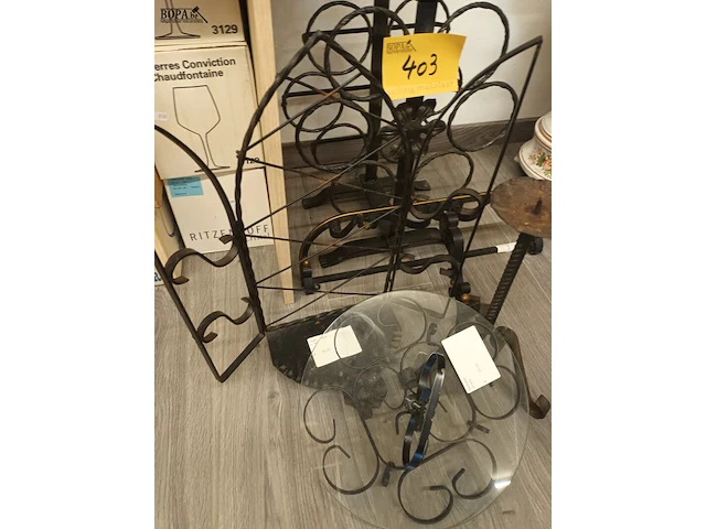 Lot 403 - decoratie in smeedijzer. 5 stuks - afbeelding 5 van  5