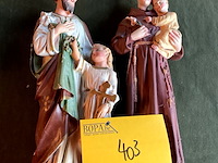 Lot 403 - plaasteren polychrome beelden religieus, 2 stuks - afbeelding 1 van  3