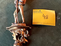 Lot 408 - houten herder op console, 2 stuks - afbeelding 3 van  3