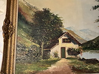 Lot 41 - schilderij huis in de bergen - afbeelding 4 van  7
