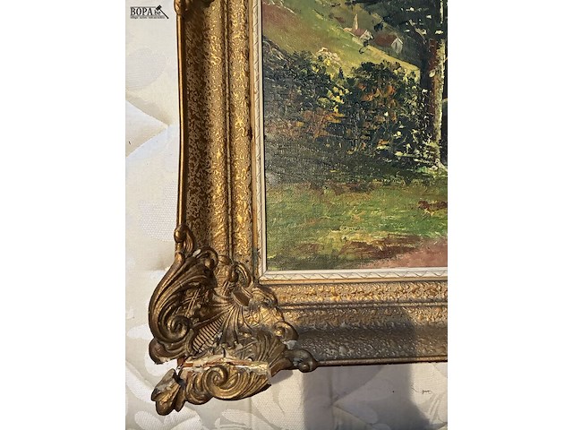 Lot 41 - schilderij huis in de bergen - afbeelding 5 van  7