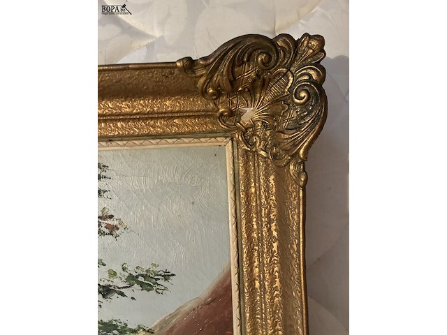 Lot 41 - schilderij huis in de bergen - afbeelding 7 van  7