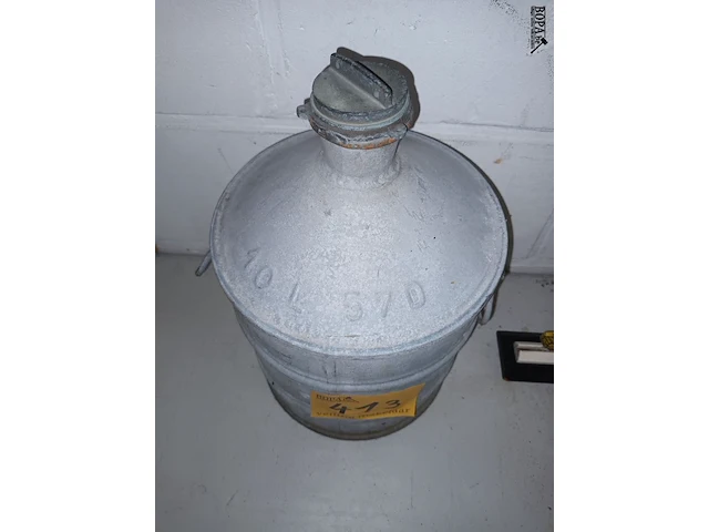 Lot 413 - zinken bidon van 10 liter - afbeelding 3 van  3