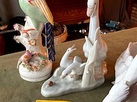 Lot 418 - porseleinen beeldjes italiaans zwanen /vogels, 3 stuks - afbeelding 2 van  5