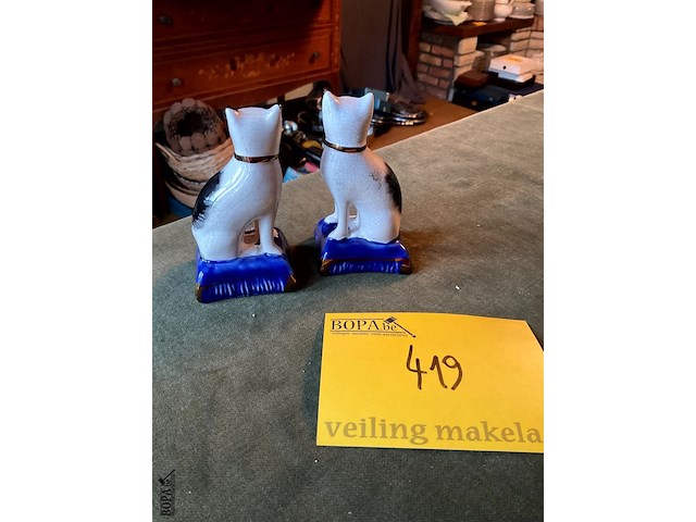 Lot 419 - paar staffordshire katten 1870 - afbeelding 3 van  4