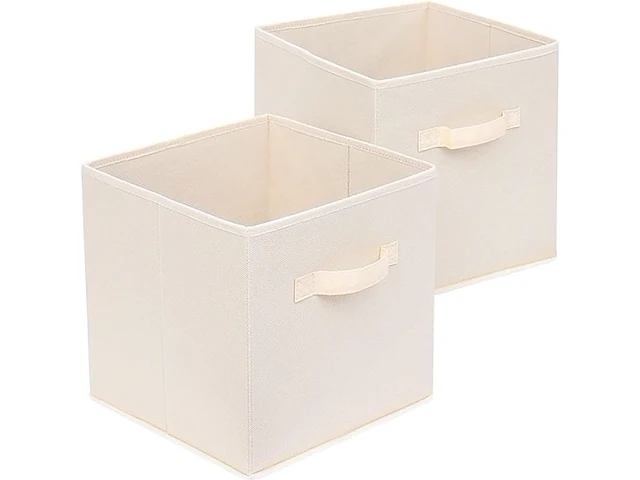 Lot 42 stuks - opvouwbare opbergbox - stof - 28 x 28 x h27 cm. - by malip - afbeelding 5 van  5