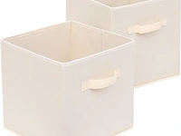Lot 42 stuks - opvouwbare opbergbox - stof - 28 x 28 x h27 cm. - by malip - afbeelding 5 van  5