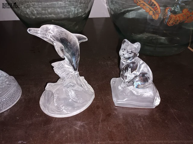 Lot 421 - dierenfiguren cristal d’arques. 5 stuks - afbeelding 2 van  4