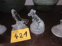 Lot 421 - dierenfiguren cristal d’arques. 5 stuks - afbeelding 3 van  4